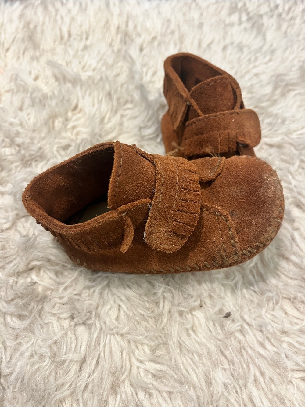 Minnetonka Leather Baby Moccasins